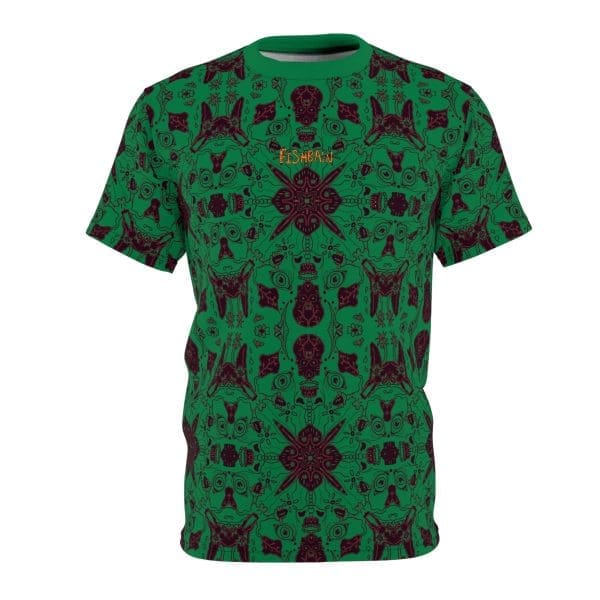 Unisex Cut & Sew Tee green black pattern stylish clothing T-shirt. - Image 2