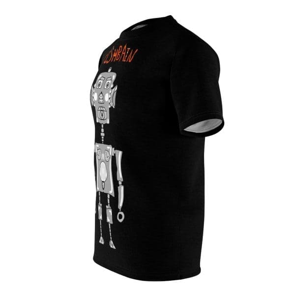 Unisex Cut & Sew Tee, black and grey funky robot clothing T-shirt. - Image 5