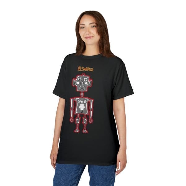 Unisex Cut & Sew Tee ,funky black robot T-shirt. - Image 3