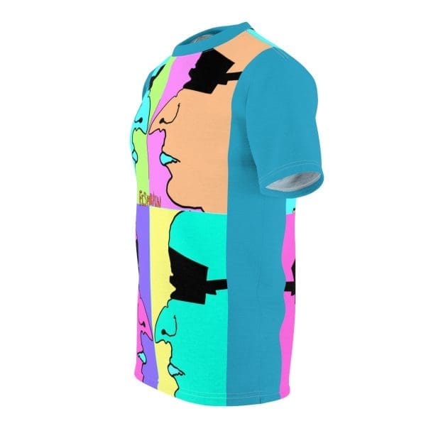 Unisex Cut & Sew Tee turquoise blue, pop up clothing T-shirt. - Image 5
