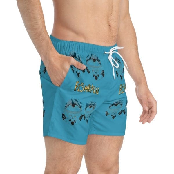 Swim Trunks blue turquoise, black eyes. - Image 4