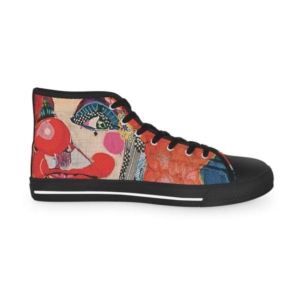 Men's High Top Sneakers, funky clown artsy walk. - Image 2