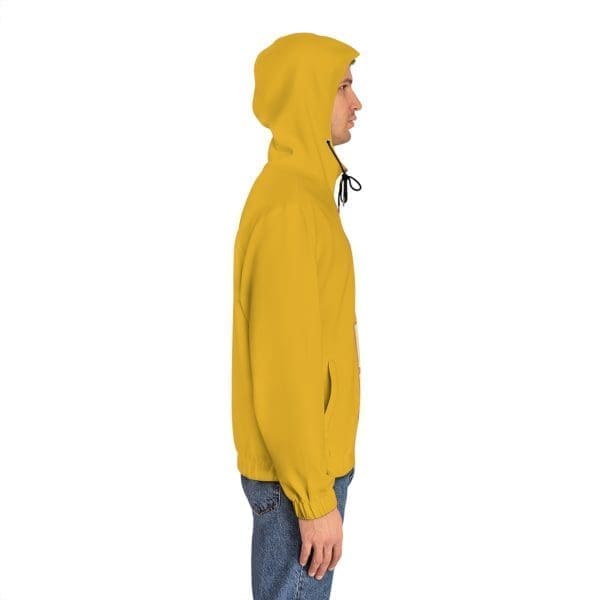 Men's Full-Zip Hoodie, your yellow robot clothing. - Image 5